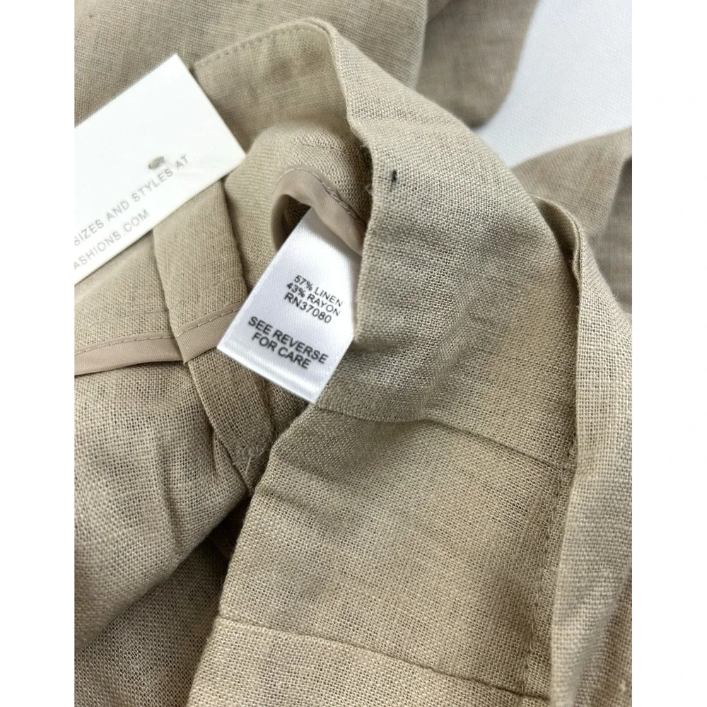 NWT Cato Linen‎ Blend Pant Coastal Grandma Vaca Resort Minimalist Core Size 16